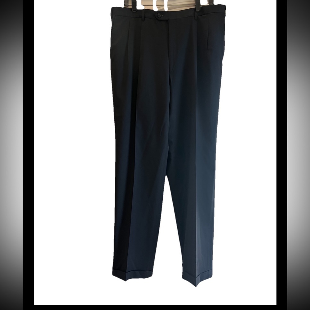 Brioni Sport Cortina Men’s EU Size 56 US 40 Black Pleated Wool Dress Pants